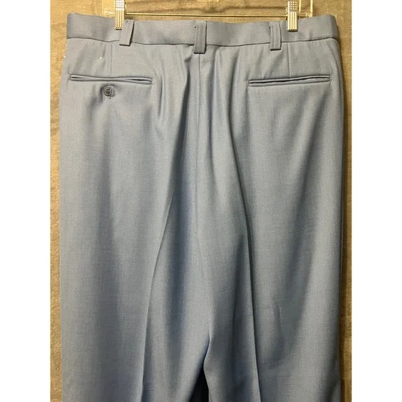 Stacy Adams 44L Sky Blue Suit Super 100's 2 Piece Modern Wide Lapel Jacket